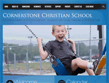 Tablet Screenshot of cornerstonechristianschool.org